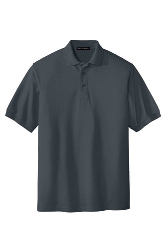 FORTE PREP HIGH SCHOOL SHORT SLEEVE POLO WITH LOGO in Steel Grey or White- cotton (K500)