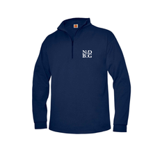 Load image into Gallery viewer, NDBG DRI-FIT 1/4 ZIP NAVY OR WINE W/ LOGO