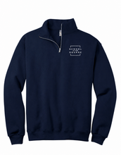 Load image into Gallery viewer, SQUARE HS GREEN or NAVY 1/4 ZIP PULLOVER- COTTON