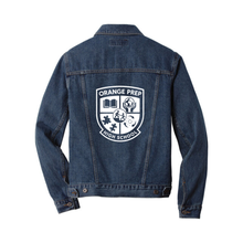 Load image into Gallery viewer, Orange Prep Staff Jean Jacket w/ logo