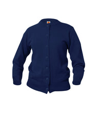 Load image into Gallery viewer, DOANE STUART CREW NECK CARDIGAN SWEATER with logo- FINAL SALE