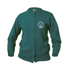 Load image into Gallery viewer, DOANE STUART CREW NECK CARDIGAN SWEATER with logo- FINAL SALE
