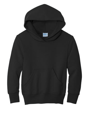 WATSONVILLE BLACK COTTON HOODED SWEATSHIRT w/ left chest logo