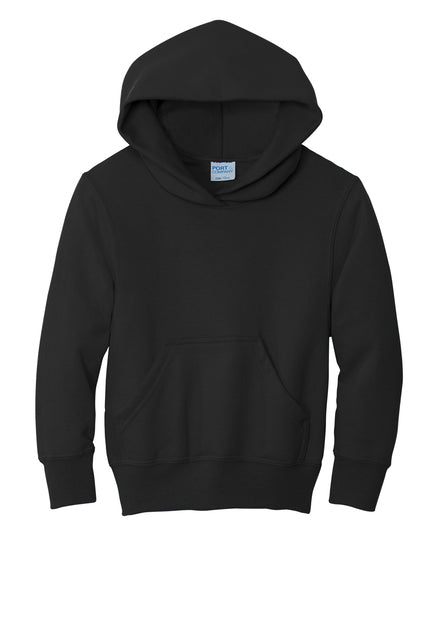 WATSONVILLE BLACK COTTON HOODED SWEATSHIRT w/ left chest logo