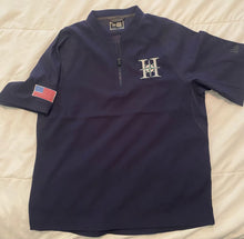 Load image into Gallery viewer, HALFMOON MARINERS BASEBALL 1/4 ZIP WITH FLAG AND # (YNEA600)