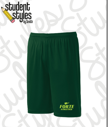 Forte Prep High School Mesh Shorts in Dark Green