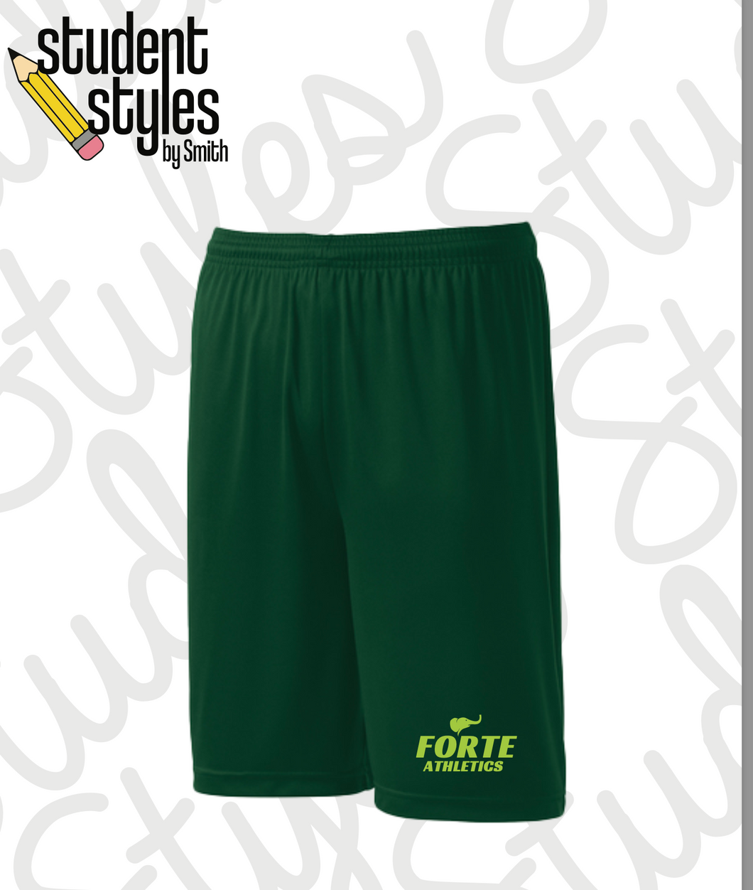 Forte Prep High School Mesh Shorts in Dark Green