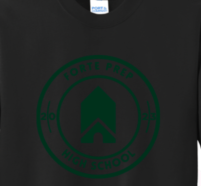 Forte Prep High School Crewneck Sweatshirt in BLACK