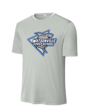 Load image into Gallery viewer, WATSONVILLE MIDDLE SCHOOL ONLY SILVER DRI-FIT T-SHIRT w/ shark logo