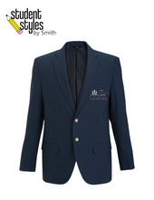 Load image into Gallery viewer, ADS Women&#39;s Navy Blazer with Embroidered Logo