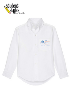 ADS White Unisex Oxford with Embroidered Logo (Short Sleeve or Long Sleeve)