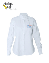 Load image into Gallery viewer, ADS Ladies-Fit White Oxford with Logo (Short or Long Sleeve)