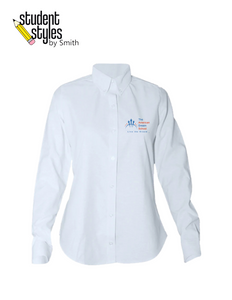 ADS Ladies-Fit White Oxford with Logo (Short or Long Sleeve)