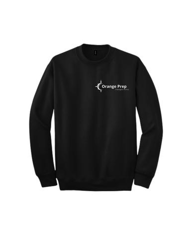 Orange Prep Black Crewneck Sweatshirt
