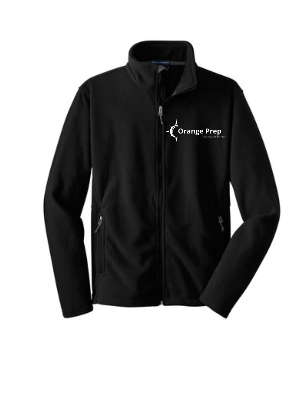 Orange Prep Black full zip Fleece