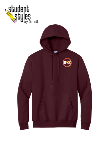 NHA (9-12) Maroon Pullover Hooded Sweatshirt (PC78H)