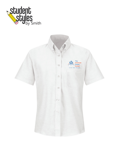 ADS Ladies-Fit White Oxford with Logo (Short or Long Sleeve)