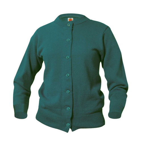 DOANE STUART CREW NECK CARDIGAN SWEATER with logo- FINAL SALE