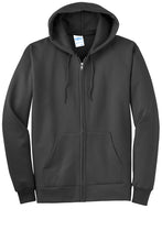 Load image into Gallery viewer, HOLLISTER MIDDLE SCHOOL FULL ZIP HOODED SWEATSHIRT CHARCOALw/ left chest &amp; wolf logo