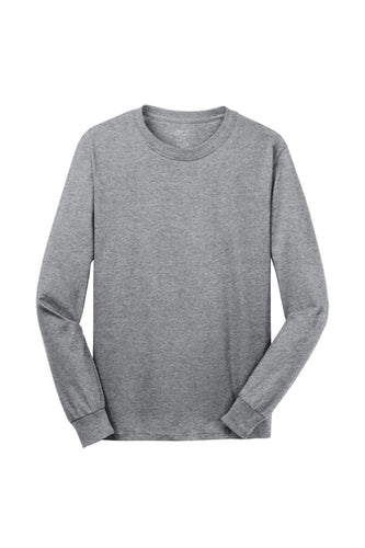 ELM LONG SLEEVE GREY T-SHIRT WITH LOGO