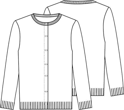 CCS CREWNECK NAVY CARDIGAN