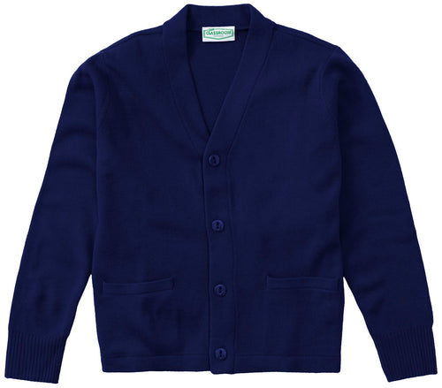 CCS V-NECK NAVY CARDIGAN SWEATER