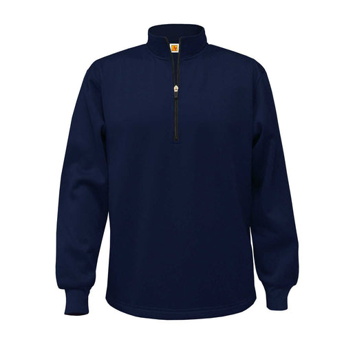CCS 1/4 ZIP PULLOVER-NAVY WITH LOGO (DRI-FIT - GRADES 6-12)