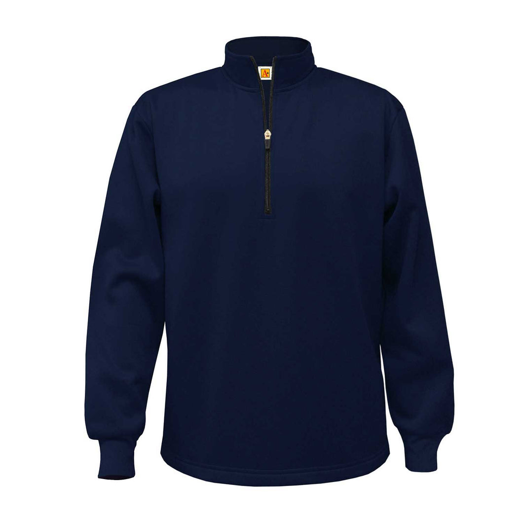 CCS 1/4 ZIP PULLOVER-NAVY WITH LOGO (DRI-FIT - GRADES 6-12)