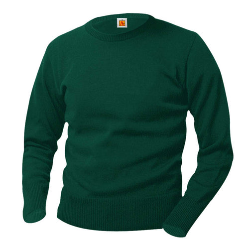 GREEN CREWNECK PULLOVER SWEATER
