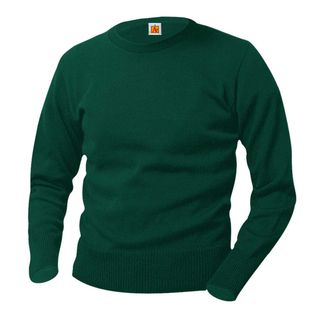 GREEN CREWNECK PULLOVER SWEATER