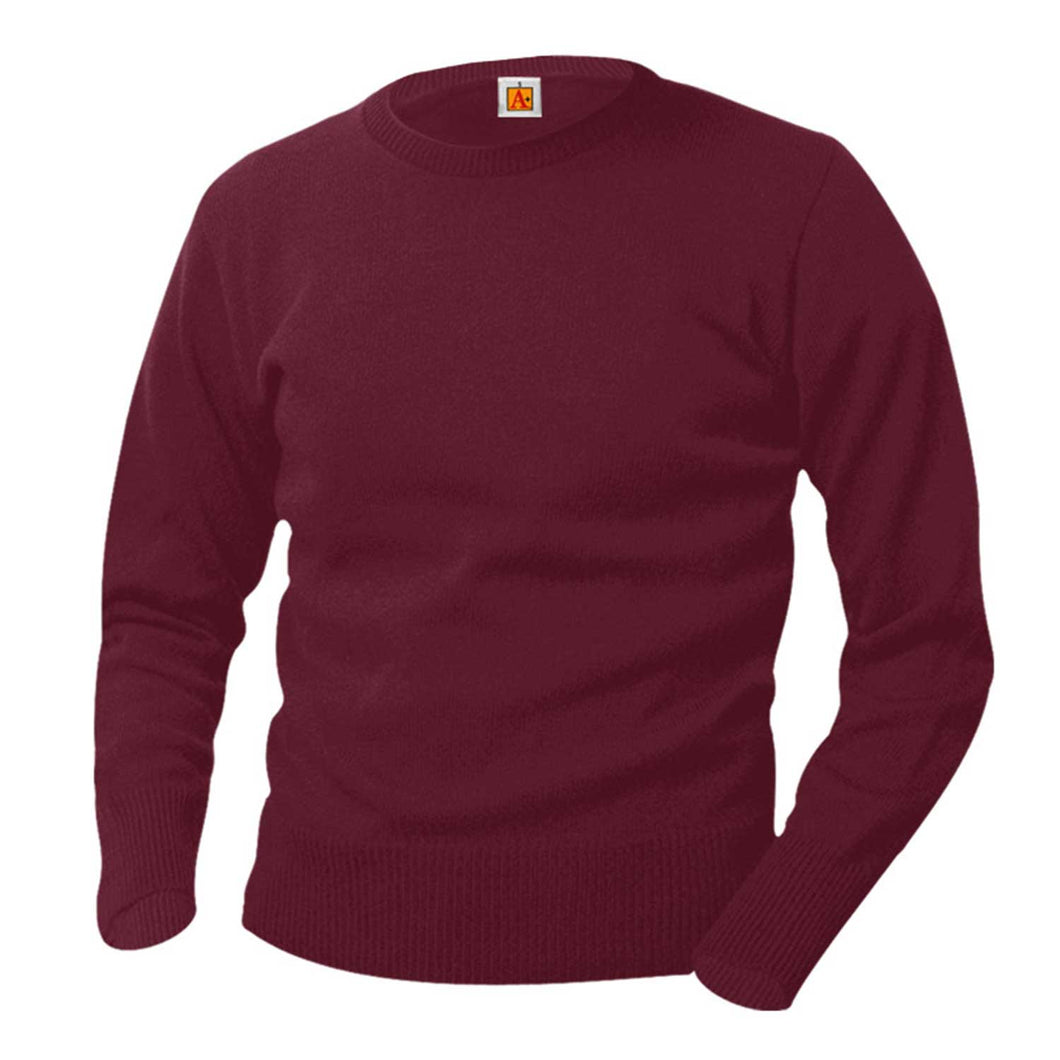 WINE CREWNECK PULLOVER SWEATER