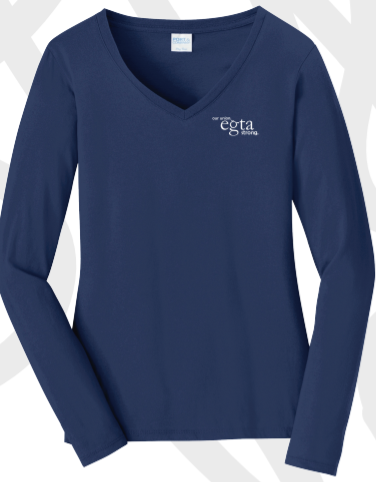 Ladies Long Sleeve V-Neck Tee
