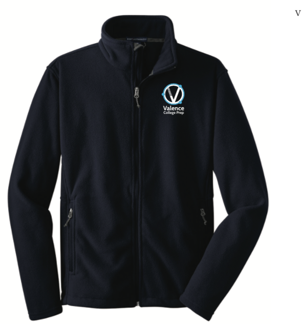 VALENCE NAVY FULL ZIP POLAR FLEECE