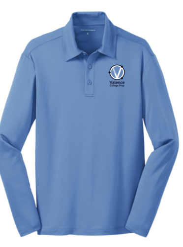 VALENCE LONG SLEEVE LIGHT BLUE POLO WITH LOGO 7-8TH GRADE