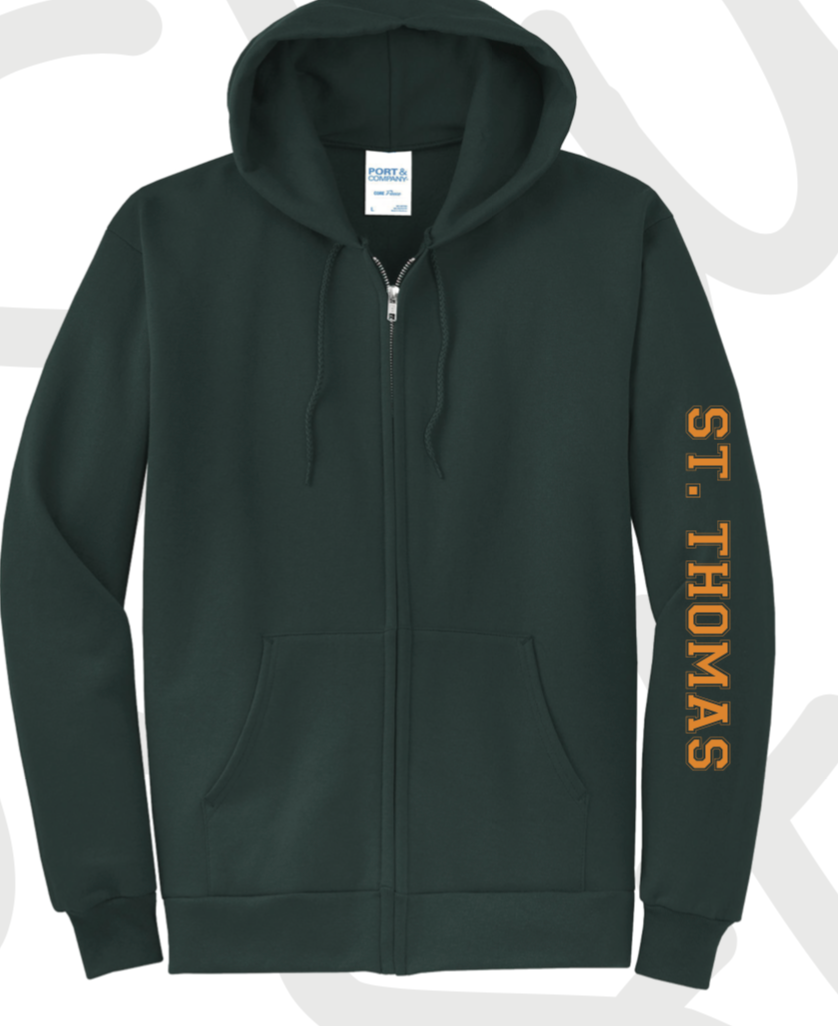 FULL ZIP HOODED SWEATSHIRT INVENTORY