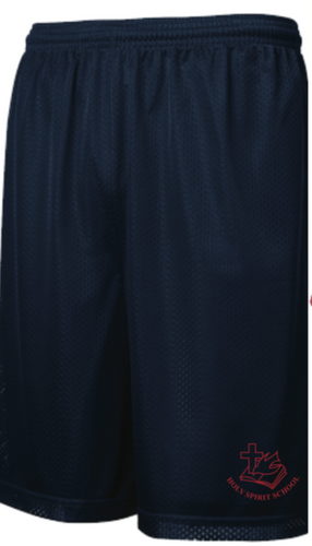 HOLY SPIRIT NAVY PE MESH SHORTS WITH LOGO