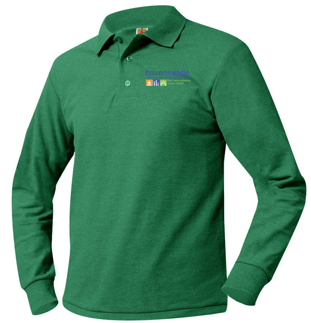 HAVEN MIDDLE SCHOOL LONG SLEEVE PIQUE POLO SHIRTS