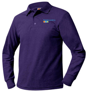 HAVEN ACADEMY K-5 LONG SLEEVE POLO SHIRTS-YOUTH SIZES