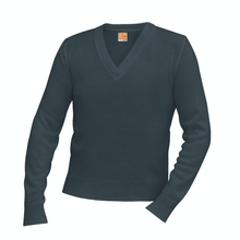 Load image into Gallery viewer, ADS NAVY V-NECK PULLOVER SWEATER WITH LOGO