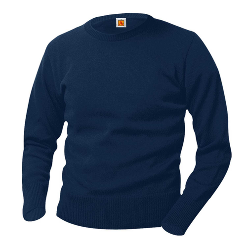 ST. PIUS  NAVY CREWNECK PULLOVER SWEATER