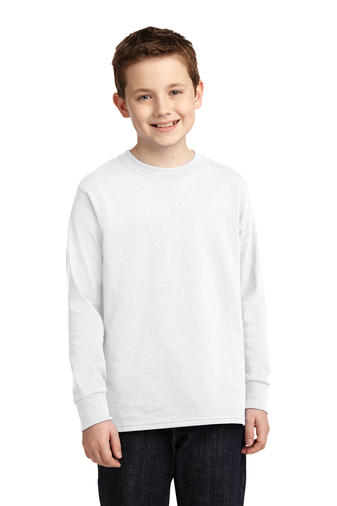 WHITE PE LONG SLEEVE T-SHIRTS