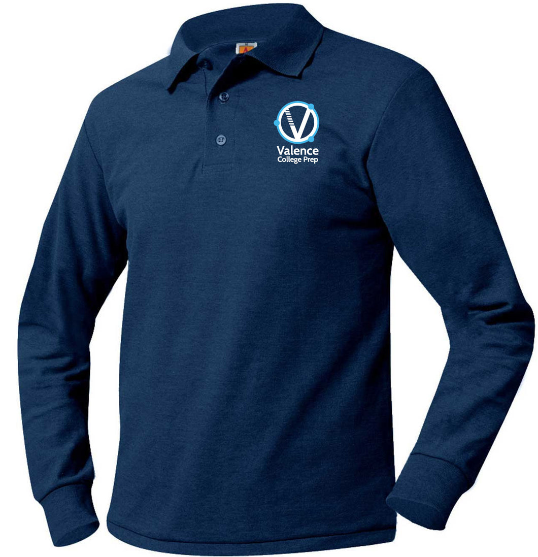 VALENCE LONG SLEEVE PIQUE POLO 5-6TH GRADE