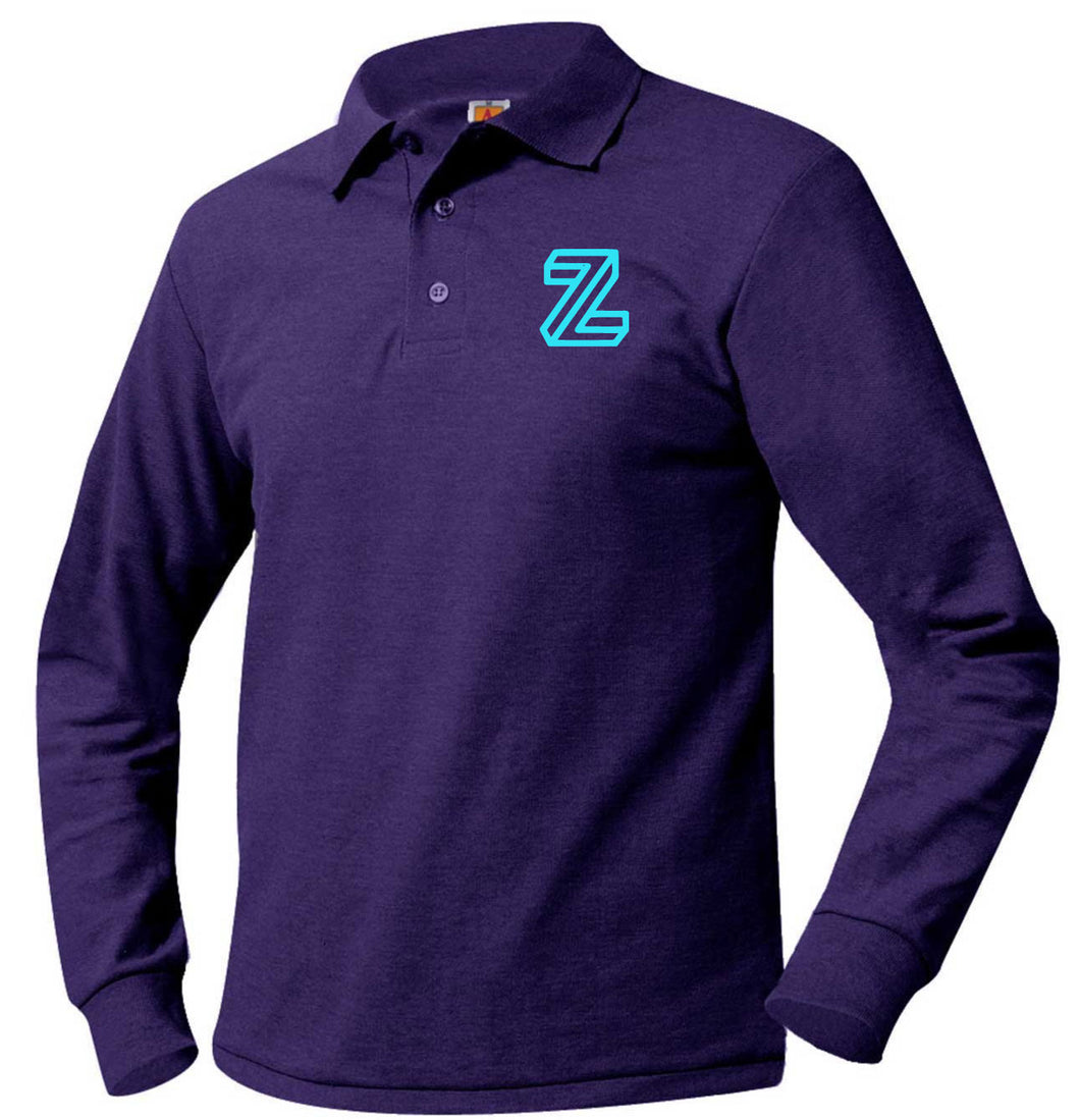 ZETA LONG SLEEVE PIQUE POLO SHIRT